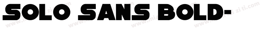 solo sans bold字体转换
